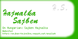 hajnalka sajben business card